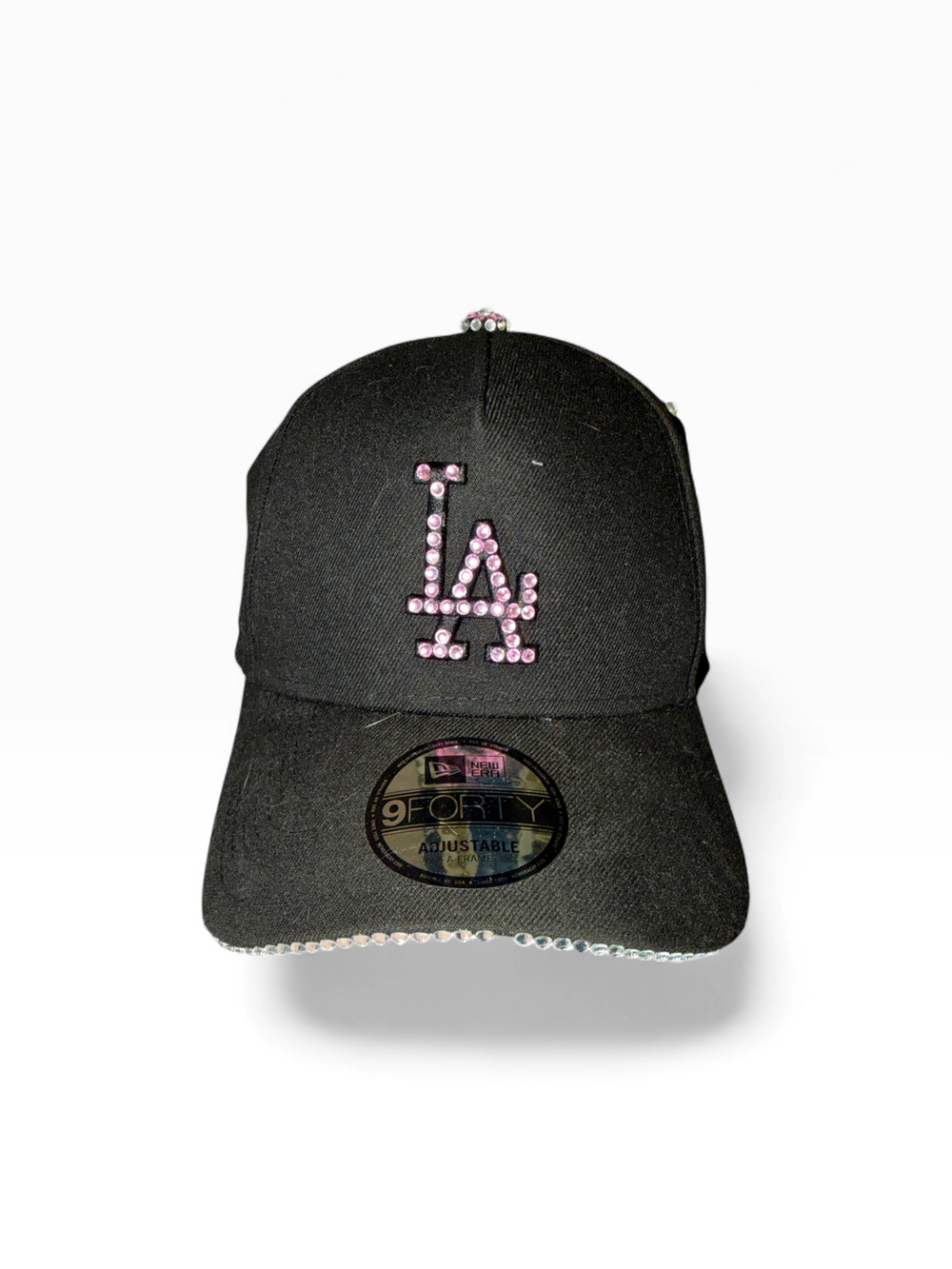 9forty Snapback Hat | Black with Pink Gem | One Size | Streetwear